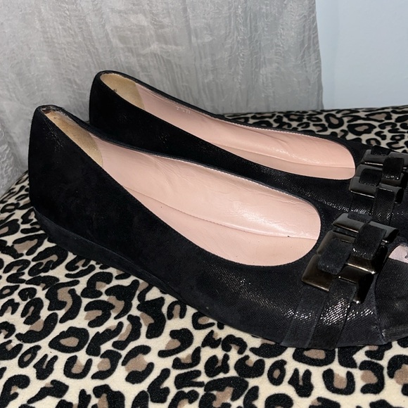 Amalfi By Rangoni New Womens Isca Black Open Toe Flats with Wedge Shoes Size 7.5 - Picture 3 of 10